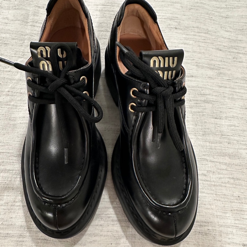 MIU MIU Boyfriend Lu Platform Derby